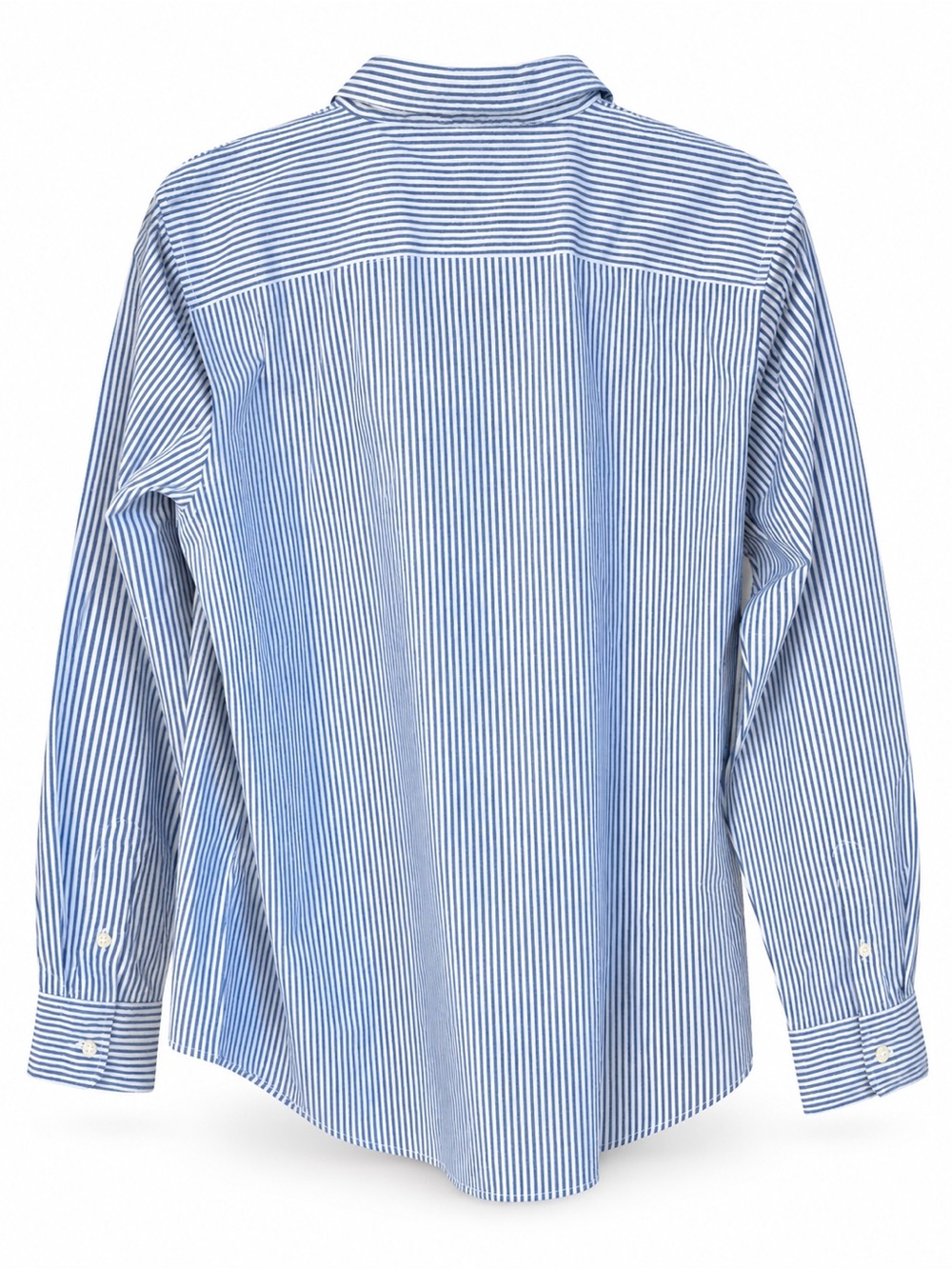 🌺 Lauren Ralph Lauren Jamelko Blue White Striped Button-Down Shirt - Picture 6 of 7